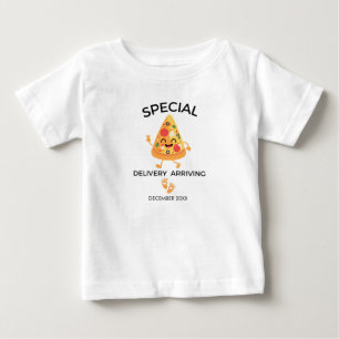 T-shirt Pour Bébé Livraison spéciale Pizza Arriving Baby cadeau