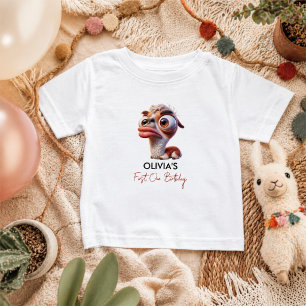 T-shirt Pour Bébé Llama Fiesta Funny Caricature 1er anniversaire