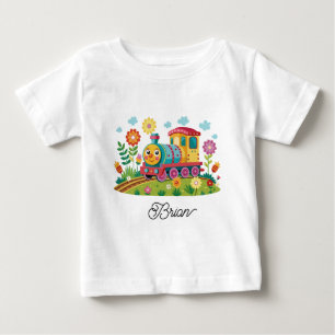 T-shirt Pour Bébé Locomotive colorée