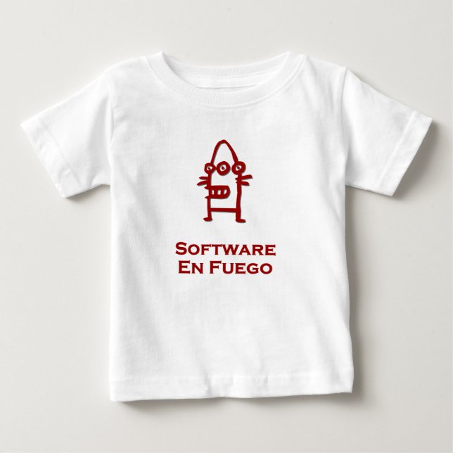 T-shirt Pour Bébé Logiciel de robot à trois yeux En Fuego (Devant)