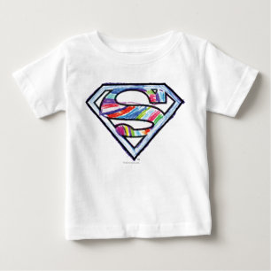 T-shirt Pour Bébé Logo de croquis couleur supergirl