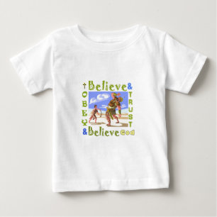 T-shirt Pour Bébé Logo de Dieu de confiance de David et de Goliath