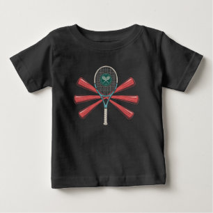 T-shirt Pour Bébé Logo de fusion de tennis et de baseball