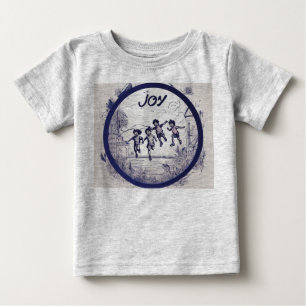 T-shirt Pour Bébé Logo de Joy Films Emblem – Cadre rond en encre ave