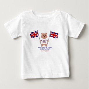 T-shirt Pour Bébé Logo du couronnement King Charles III Patriotic Te