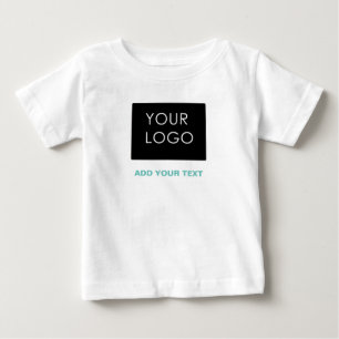 T-shirt Pour Bébé Logo personnalisé Entreprise Entreprise Blanc