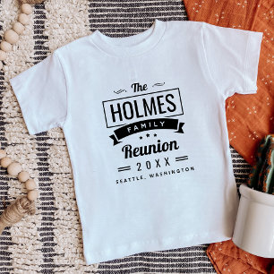 T-shirt Pour Bébé Logo Retro Moderne Famille Reunion