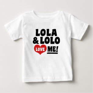 T-shirt Pour Bébé Lola et lolo m'aiment