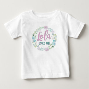 T-shirt Pour Bébé Lola m'aime !