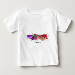 T-shirt Pour Bébé Londres skyline in watercolor
