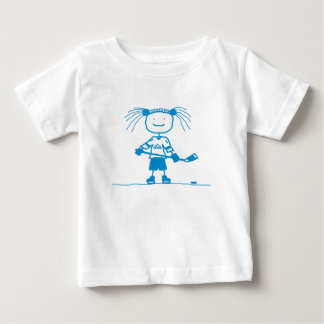 T-shirt Pour Bébé Longue douille de bâton d'enfant en bas âge BLEU