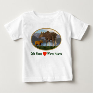 T-shirt Pour Bébé L'orignal dans le pré