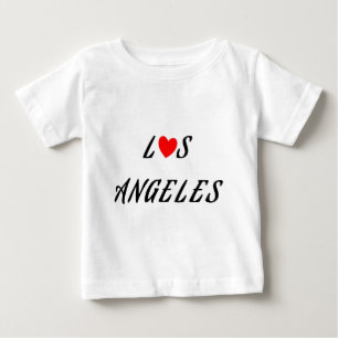 T-shirt Pour Bébé Los Angeles coeur rouge