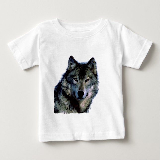 T-shirt Pour Bébé Loup (Devant)