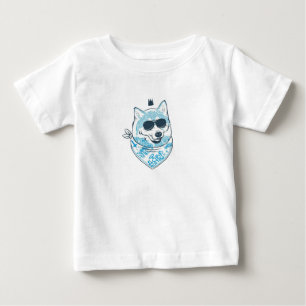 T-shirt Pour Bébé Loup affamé