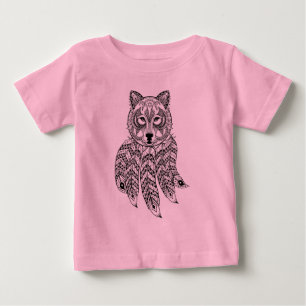 T-shirt Pour Bébé Loup inspiré avec Dreamcatcher