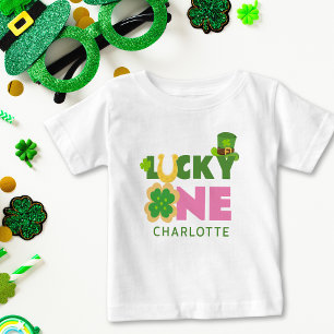 T-shirt Pour Bébé Lucky One migre 1er anniversaire Fille St. Patrick