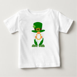 T-shirt Pour Bébé Lucky Plaid Gnome - Saint Patrick’s Day