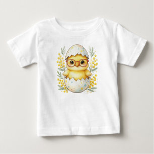 T-shirt Pour Bébé Lunettes de poussin de Pâques mignonnes Mimosa Blo