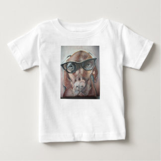 T-shirt Pour Bébé Lunettes de soleil de port de chien mignon de