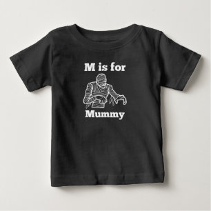T-shirt Pour Bébé M est pour maman Halloween Horror Monster