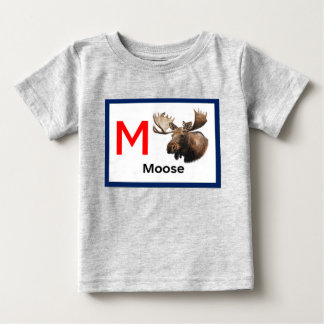 T-shirt Pour Bébé M est pour Moose