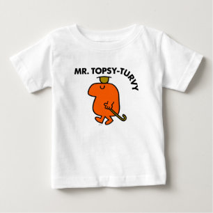 T-shirt Pour Bébé M. Topsy-Turvy   Upside Down Casquette & Cane