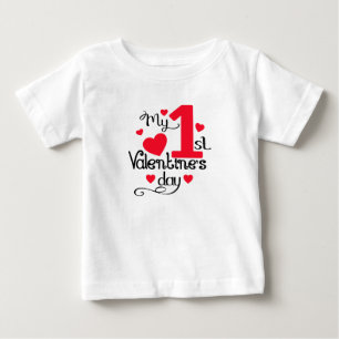 T-shirt Pour Bébé Ma 1ère Saint Valentin