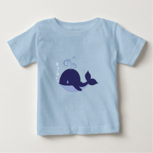 T-shirt Pour Bébé Ma baleine bleue bébé