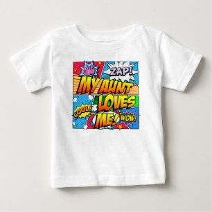 T-shirt Pour Bébé Ma bande dessinée de tante Loves Me