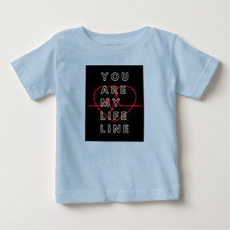 T-shirt Pour Bébé Ma ligne de vie T-shirt bébé bleu