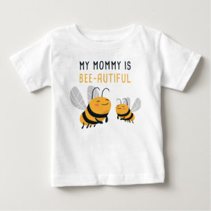 T-shirt Pour Bébé Ma mère est une abeille Mignonne Fête des Mères Ab