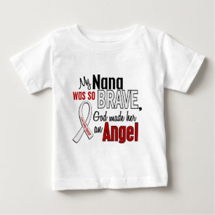 T-shirt Pour Bébé Ma Nana est un cancer de poumon d'ange