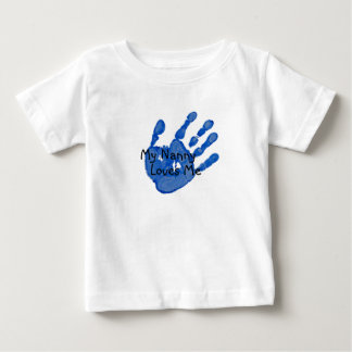 T-shirt Pour Bébé "Ma Nounou m'aime"-Bleu
