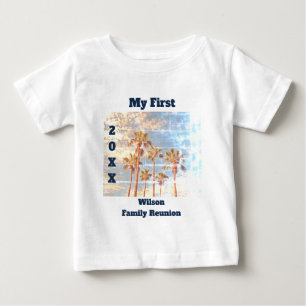 T-shirt Pour Bébé Ma première famille Réunion - photo défaite Île Vi