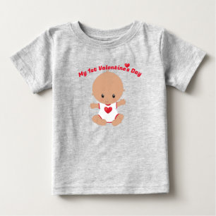 T-shirt Pour Bébé Ma première Saint Valentin