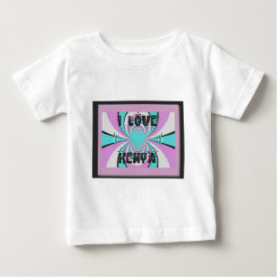 T-shirt Pour Bébé Magical Kenya : J'AIME LE KENYA