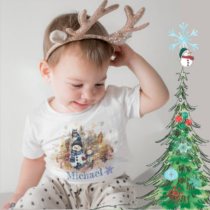 T-shirt Pour Bébé Magie hivernale Snowman