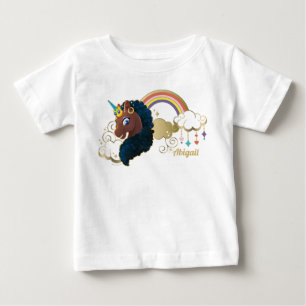 T-shirt Pour Bébé Magique Unicorn Arc en ciel et nuages Design