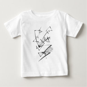 T-shirt Pour Bébé Magnifique Art de Tatouage Tribal Abstrait Noir et