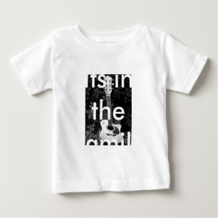 T-shirt Pour Bébé Magnifique Belle Guitare Africaine en Niveaux de g