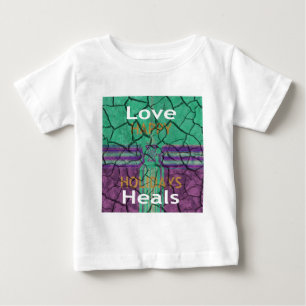 T-shirt Pour Bébé Magnifique rustique fissuré boue amour guérit art