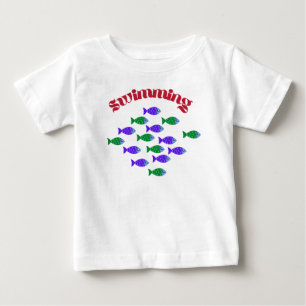 T-shirt Pour Bébé maillot de bain pour les vacances avec poissons na