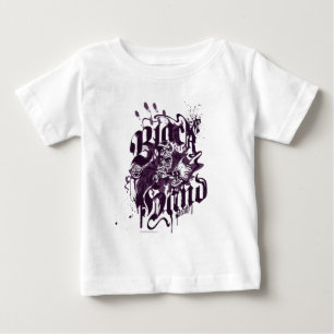 T-shirt Pour Bébé Main noire - collage pourpre