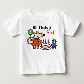 T-shirt Pour Bébé Maisy Birthday Girl, 3 Ans
