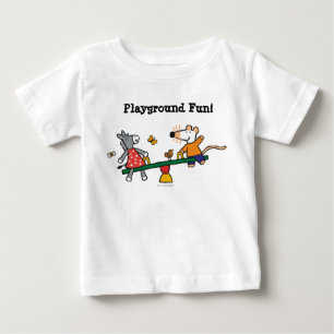T-shirt Pour Bébé Maisy et bascule pointillée au terrain de jeu