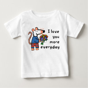 T-shirt Pour Bébé Maisy Je T'Aime Plus Chaque Jour
