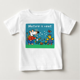 T-shirt Pour Bébé Maisy Nature is Neat, texte blanc