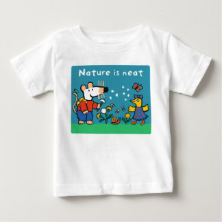 T-shirt Pour Bébé Maisy Nature is Neat, texte blanc
