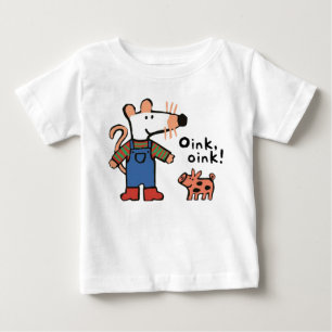 T-shirt Pour Bébé Maisy visite la ferme de cochons